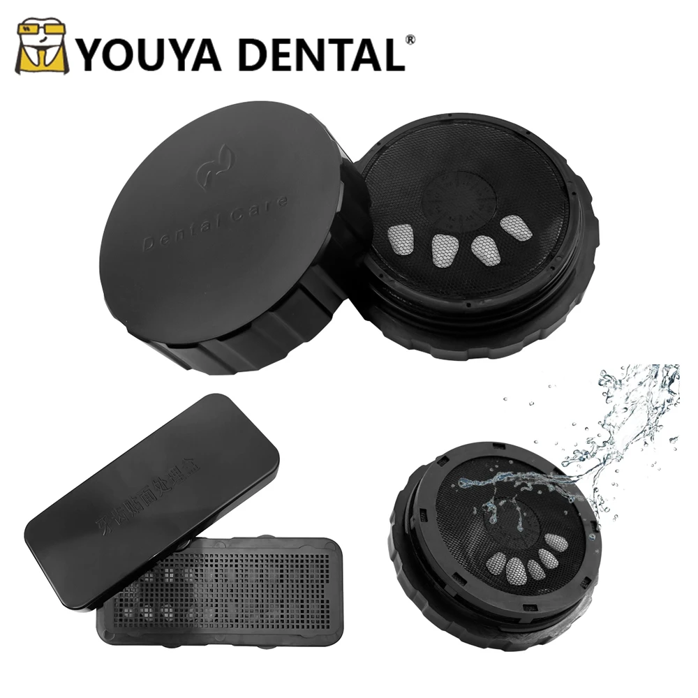 Veneer Pretreatment Patch Tooth Box Tool All Ceramic Veneers Denture Storage Box Portable Arrangement Cleaning Square/Round Box