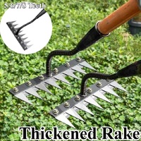 8/7/6/5teeth Garden Weeding Rake Heavy Duty Metal Gardening Hoe Weeding Rake Farm Tool for Gardening Weeding Loosening Soil Rake