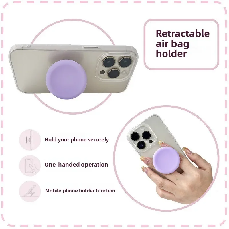 Bonito doce macaron silicone suporte do telefone móvel suporte retrátil desktop dobrável vara suporte do telefone móvel