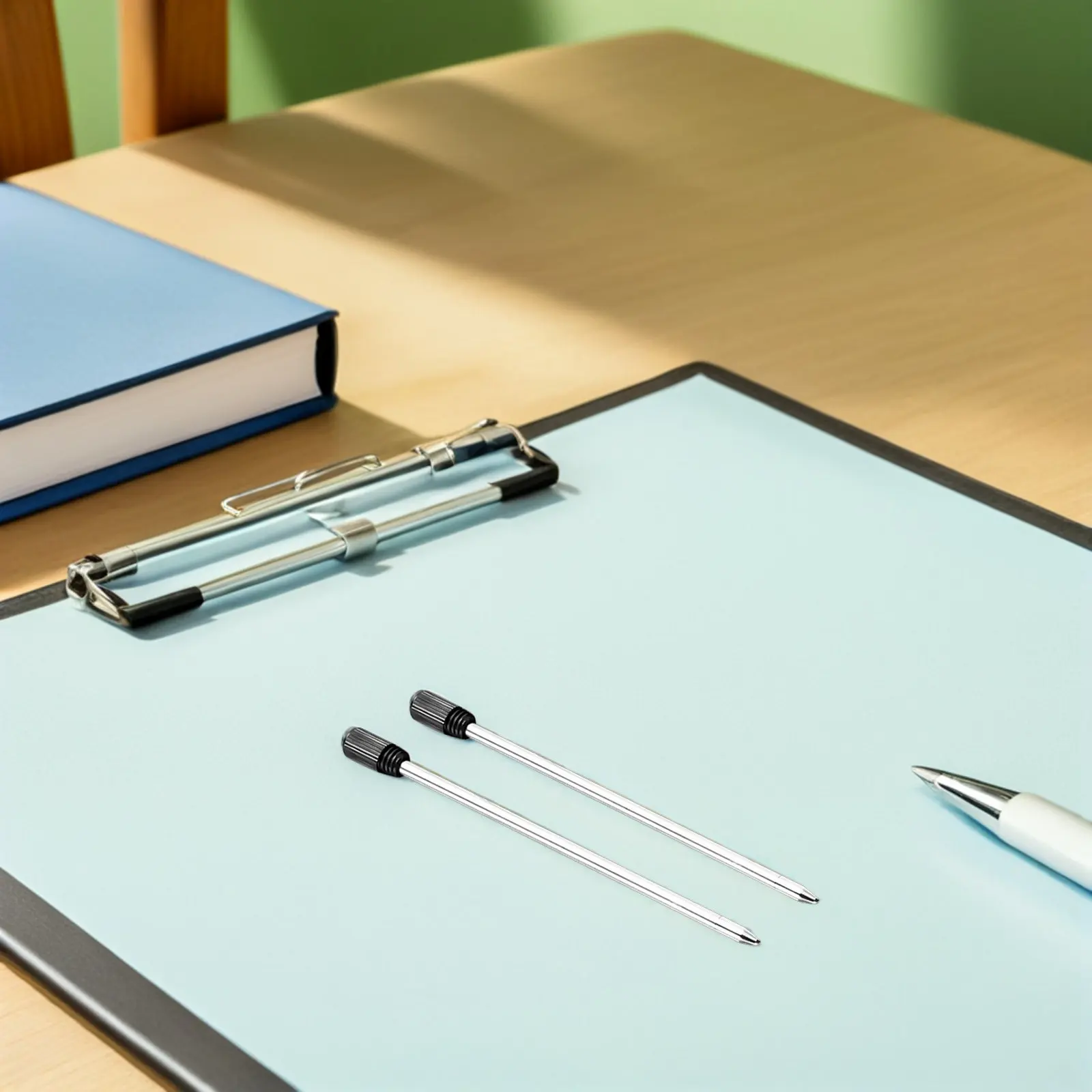 

12Pcs Black Ballpoint Pen Refill Metal Core Smooth Writing 7Cm Fine Point for Cross Compatible Pens Office School General