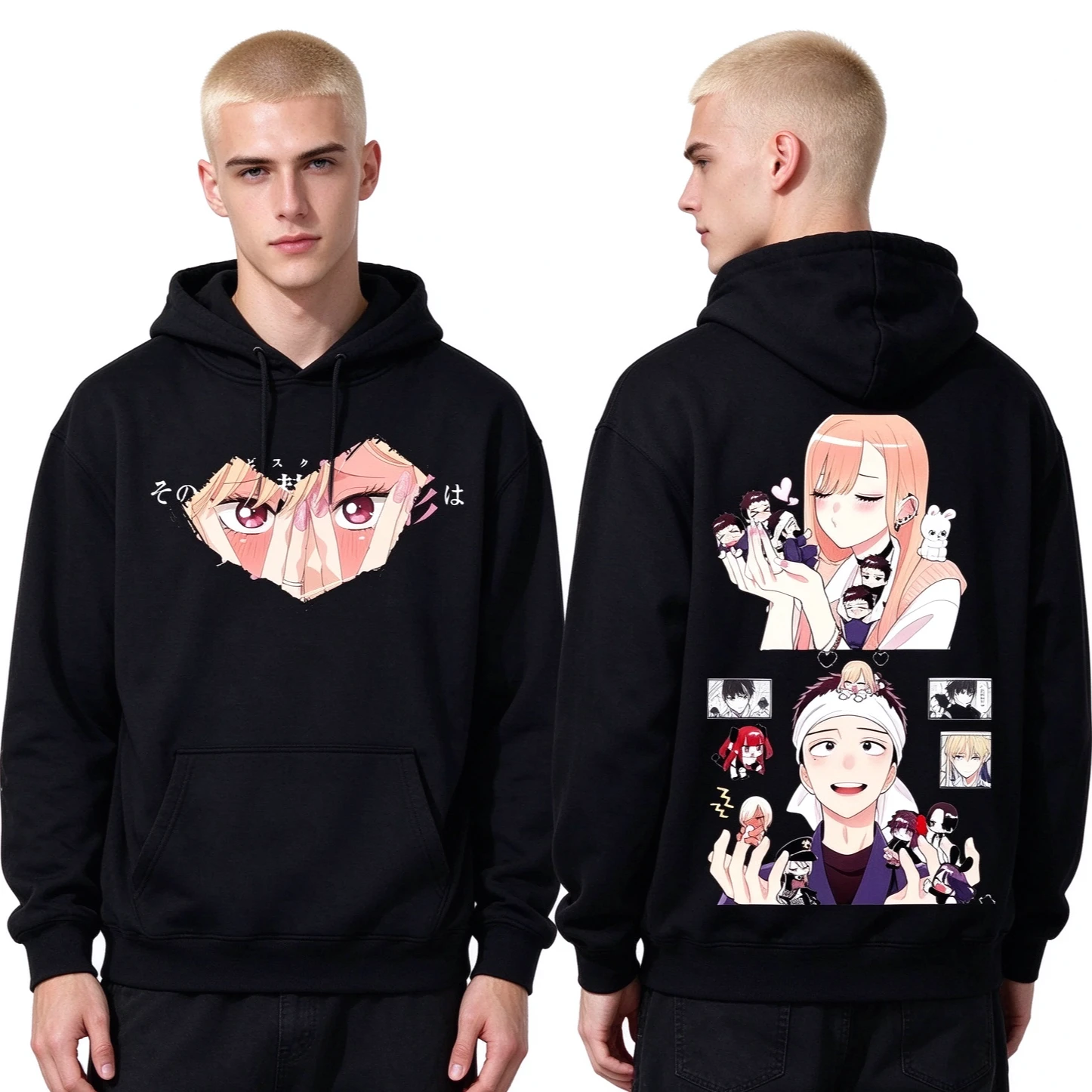 2026 New Anime My Dress‑Up Darling Marin Dual‑Side Print Hoodies Men Women Manga Harajuku Sweatshirt Loose Cozy and Versatile