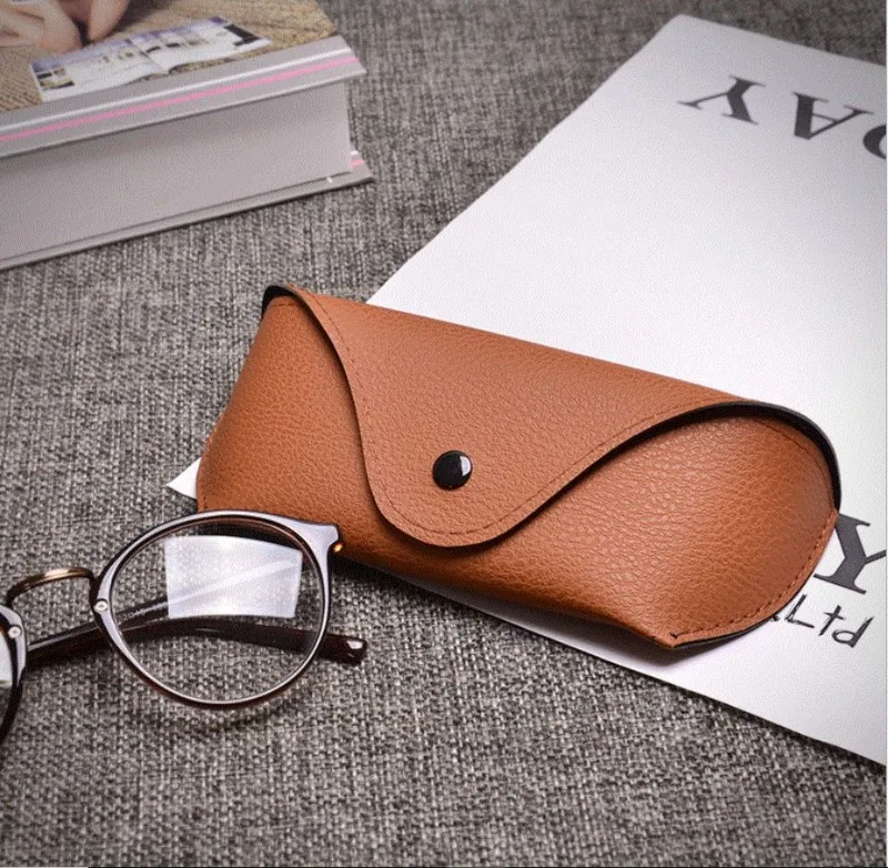 

2025 Fashion Leather Soft Sunglasses Case for Men Luxury Designer Portable Glasses Box Bag Hard Protector Eyeglasses Accessories
