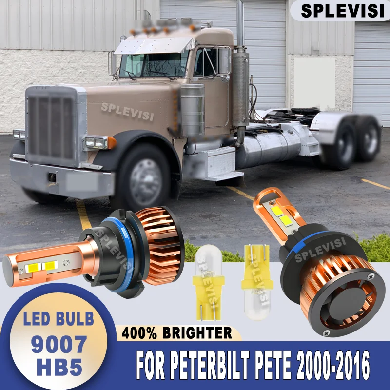 Anti-Corrosion Vibration Resistant Design Stable Beam LED HEADLIGHT For Peterbilt Pete 2000 2001 2002 2003 2004 2005 2006-2016