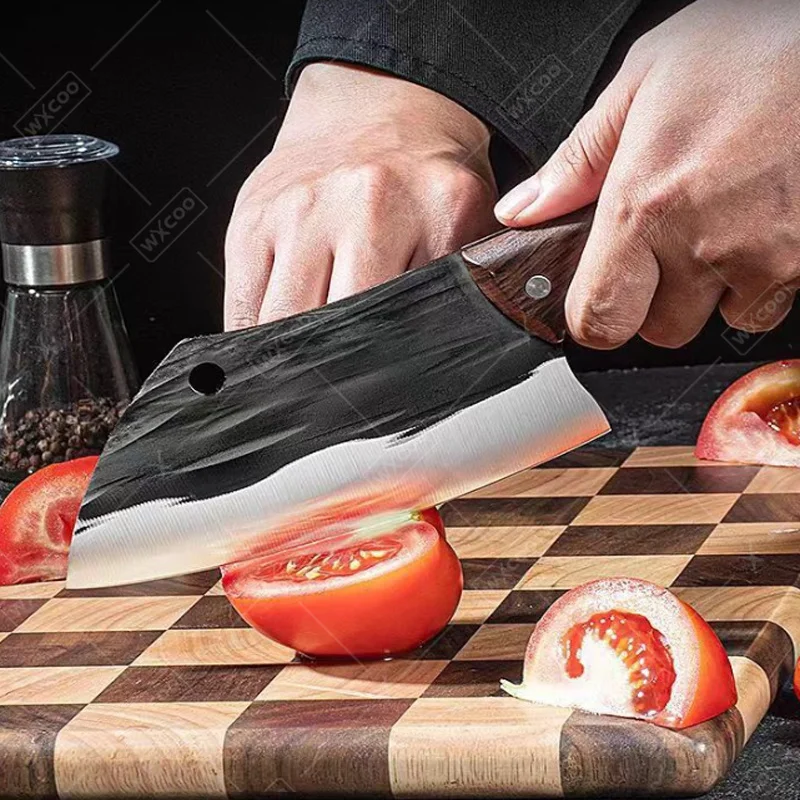 WXCOO Durable Stainless Steel Kitchen Knife Hand Forged Professional Butcher Knife Household Fush Cutter Fruit C hef Knife