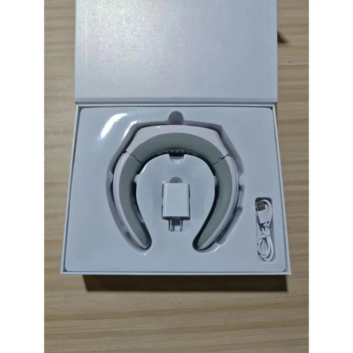 Alat Pereda Sakit Leher USB Pemijat Terapi Lampu LED Merah Biru untuk Spondylosis Serviks & Relaksasi