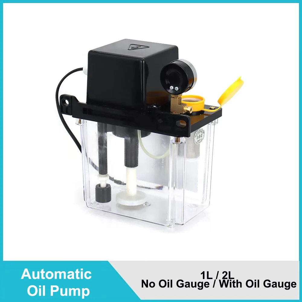 Pompe à huile de lubrification entièrement automatique 1L/2L, machine-outil électrique CNC tour huileur 220V, pompe de lubrification électromagnétique à piston