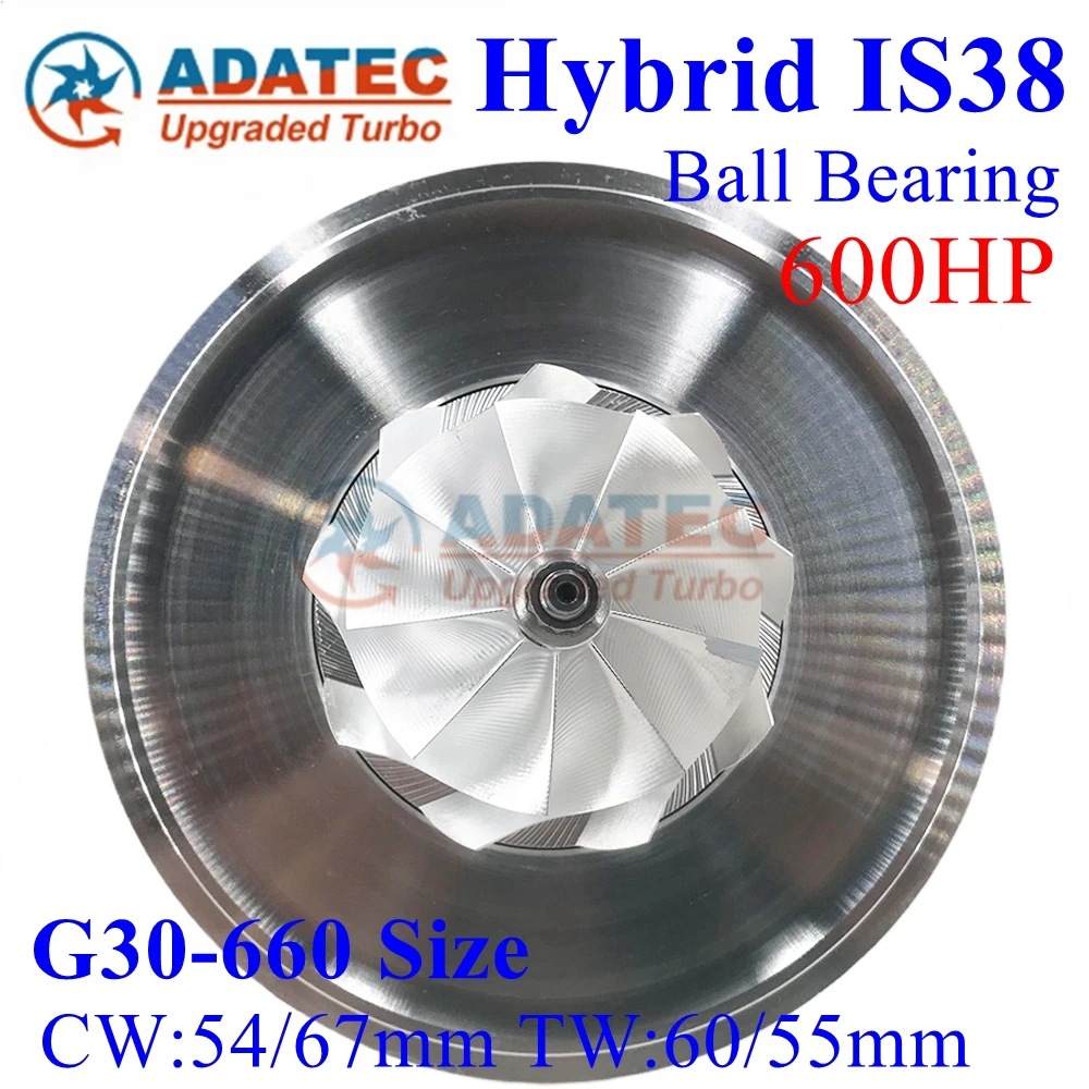 

IS38 Hybrid Turbo Upgrade 600HP Ea888 Gen3 CHRA G30-660 Size for Audi S3 Skoda VW Golf VII 2.0 TSI GTI Car Cartridge 06K145722H