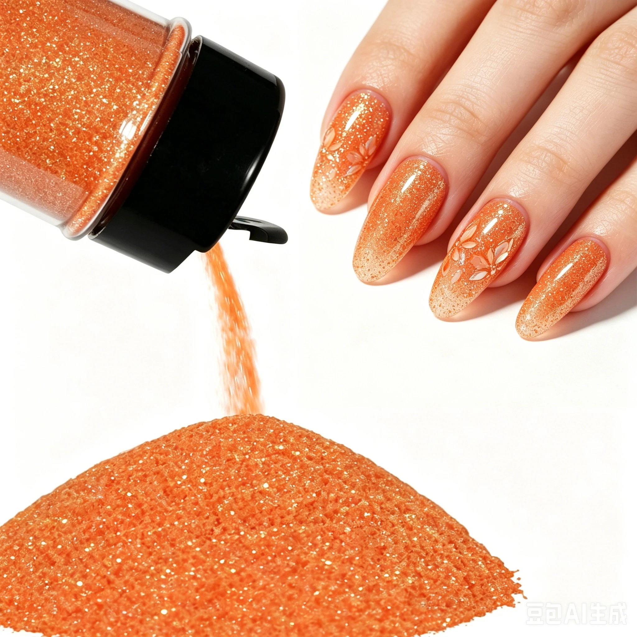 90ML/2,11 Oz 60g Feines Nagelglitzerpulver PET Partikelgröße 1/128" für Bastelarbeiten, Nagelkunst und Partydekoration