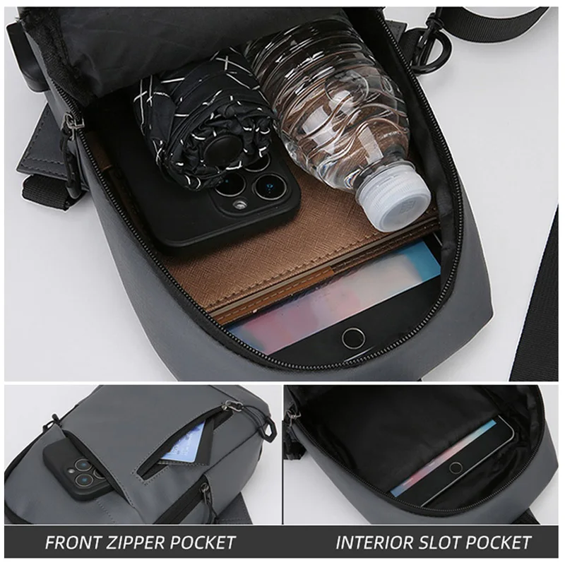 Bolso táctico de pecho USB bandolera para escalada, senderismo - imagen 5
