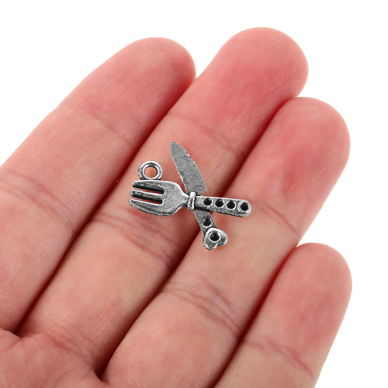

Alloy Jewelry Accessories Pendant Necklace Craft Supplies Cutlery Charm Pendants Making