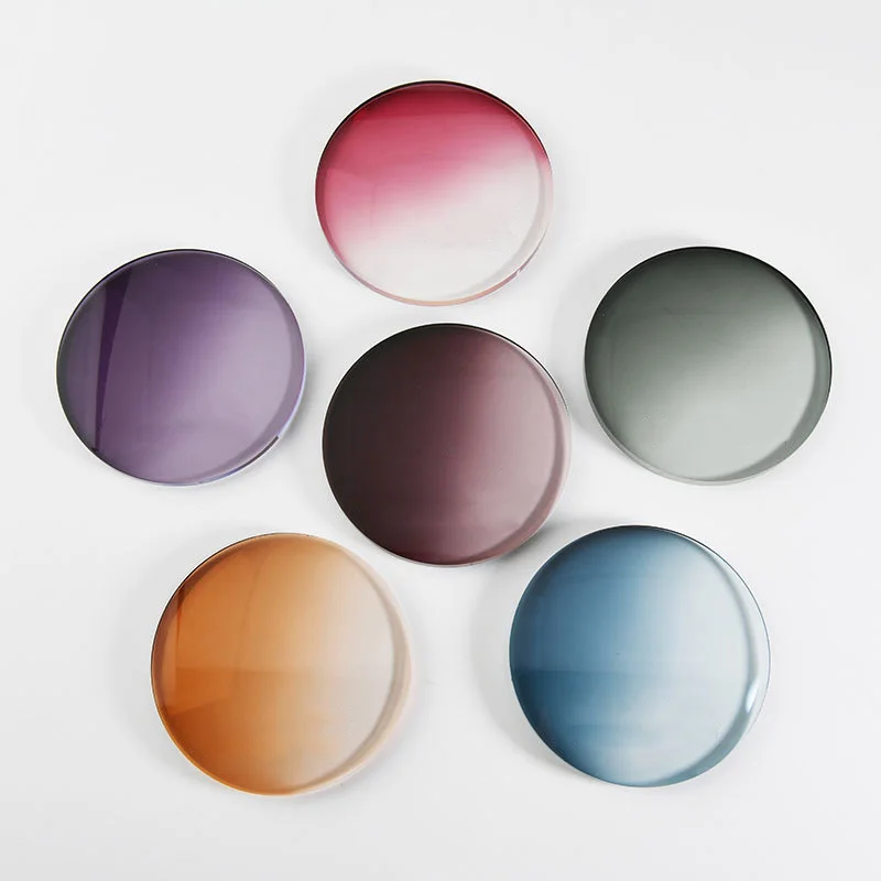 1,56 1,61 1,67 Myopie Hyperopie Brillen gläser Farbverlauf Farbe Blends chutz/reflektierend/kratz fest/uv400 Sonnenbrille Glas