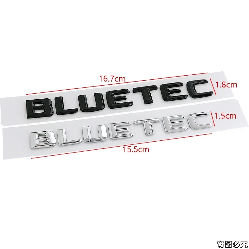 ABS Car Body Letters Emblem Sticker Tail Trunk Badge for Mercedes Benz BLUETEC W212 W176 W202 W251 W123 CLA GLC SLK A180 E350