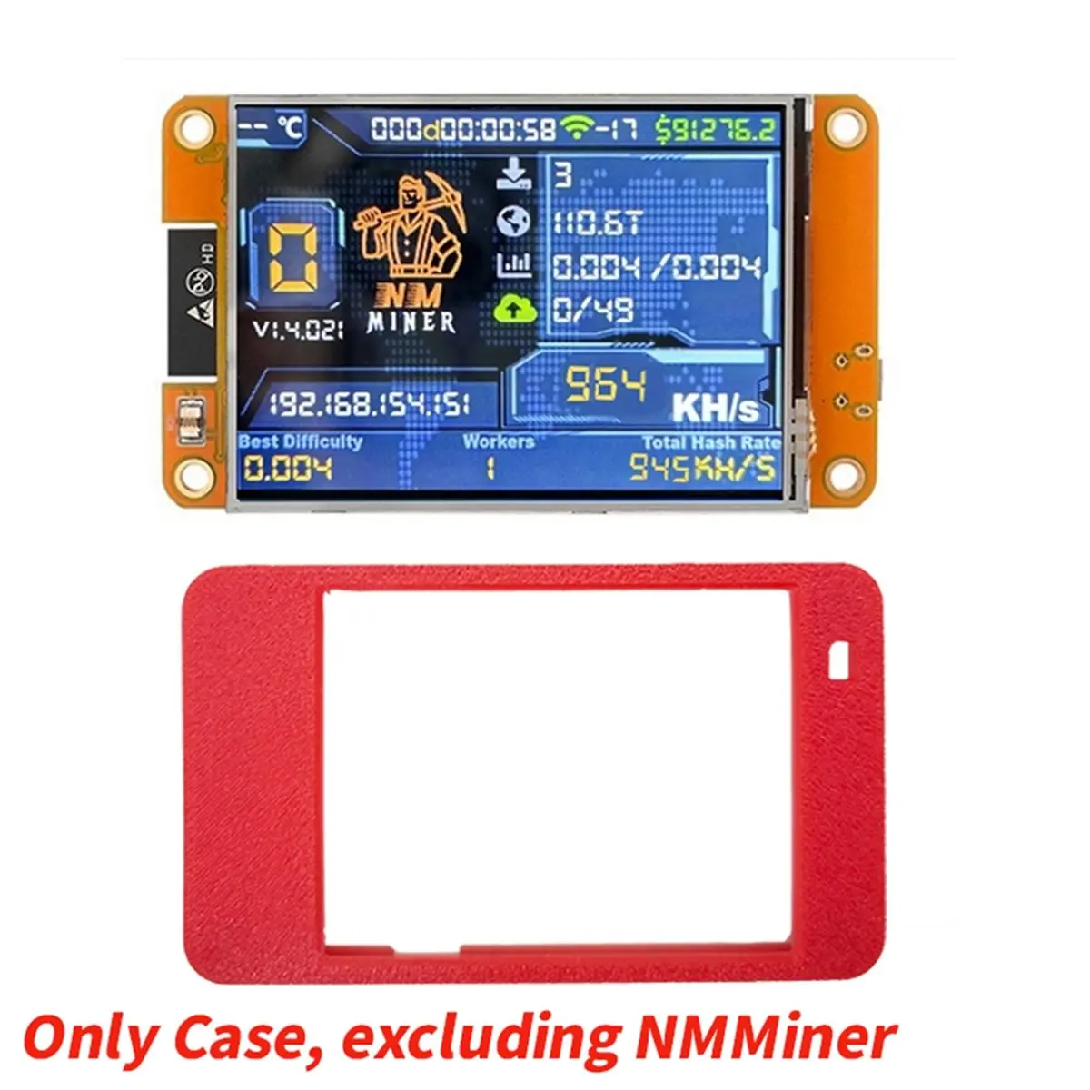 Promotion 2.8inch Case Shell for NerdMinerMotherboard Bitcoin Crypto Solo Miner Protective Shell Cover