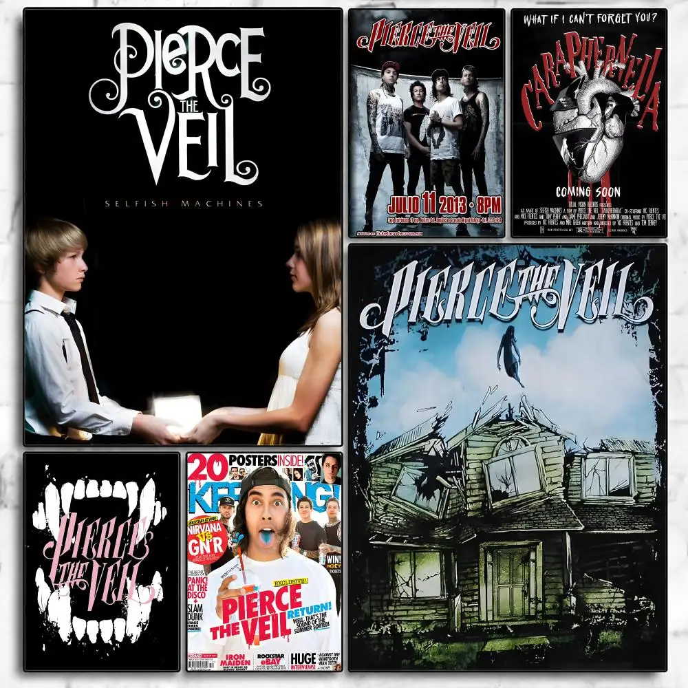 Band Pierce The Veil Poster Poster Room Wall Art Decor Waterproof Stickers For Home Bar Bedroom Decoration