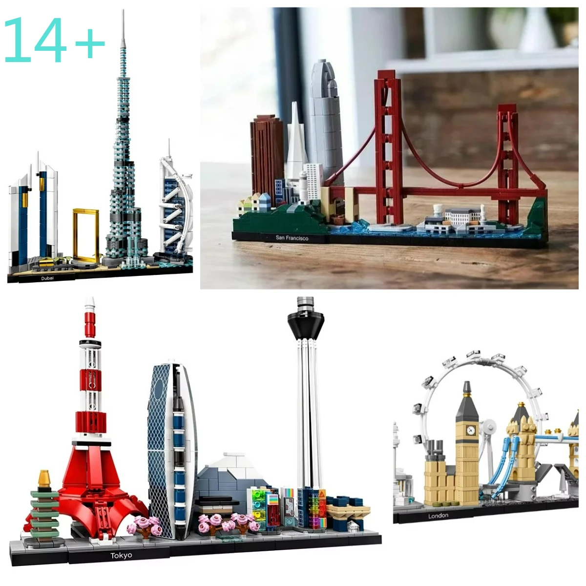 

Moc lnright shop Paris Dubai London Sydney 21044 21034 21047 21043 21033 Building Blocks Model Children's Christmas Gift