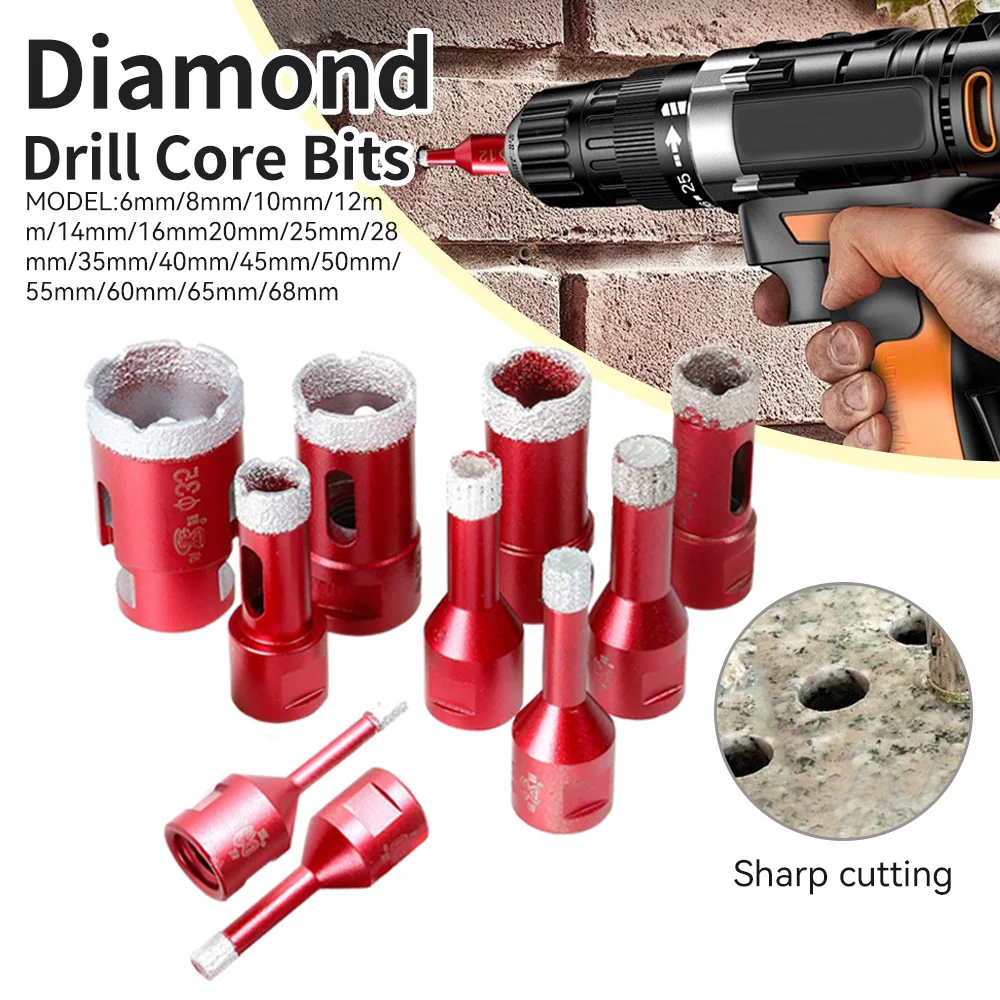 

6/20/40/45/50/55/6065mm M14 Diamond Drill Core Bits Brazed Hole Opener Drilling Hole Saw Tools For Granite Stone Tile Concrete