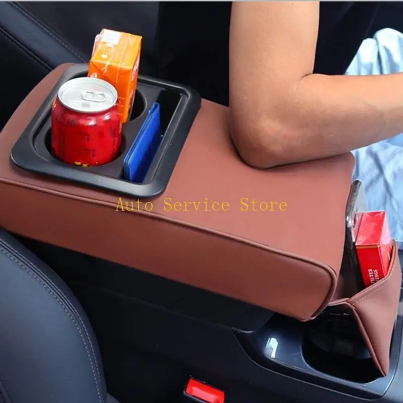 

462A Universal Center Console Armrest Cushion for Most Vehicle SUV Truck Auto Breathable Memory Foam Pad for Seat Elbow Suppo