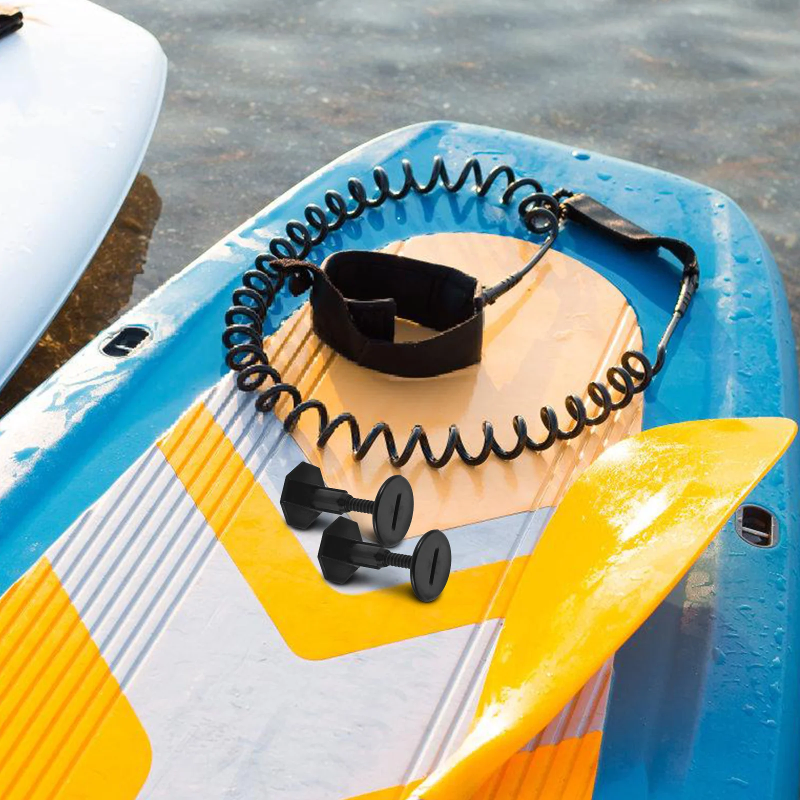 

2Pcs Surfboard Leash Plug Resistant to Deformation Easy Replacement Surfboard Accessory Surfing Surf Board Rope Plug