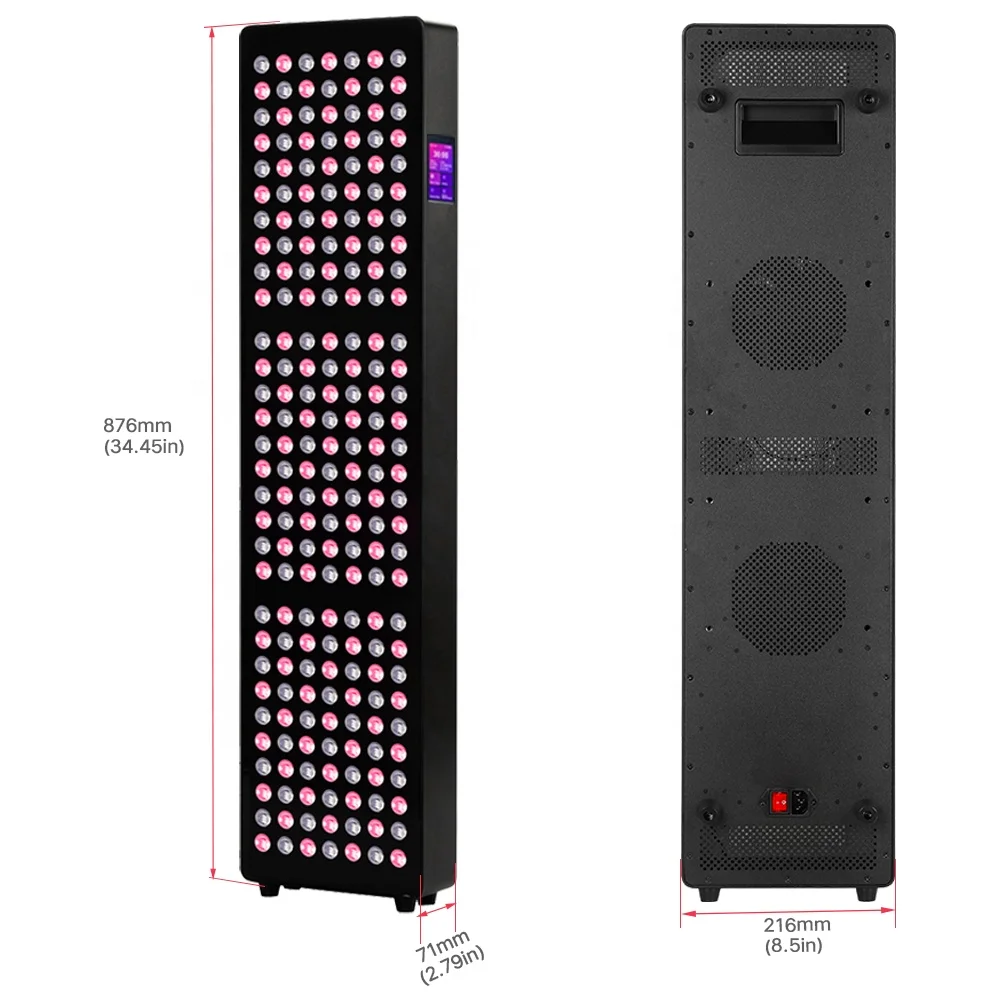 AZURE OEM ODM Standing Type Touch Screen 880x220mm Size Full Body Lamp PDT Machine Infared Device Led Red Light Therapy Panel