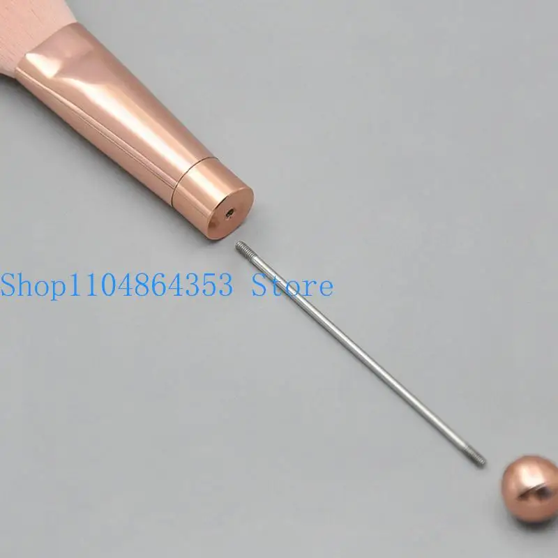 652F Professional Metal Handle Beaded Makeup Brushes Eye Brush Concealer Brush