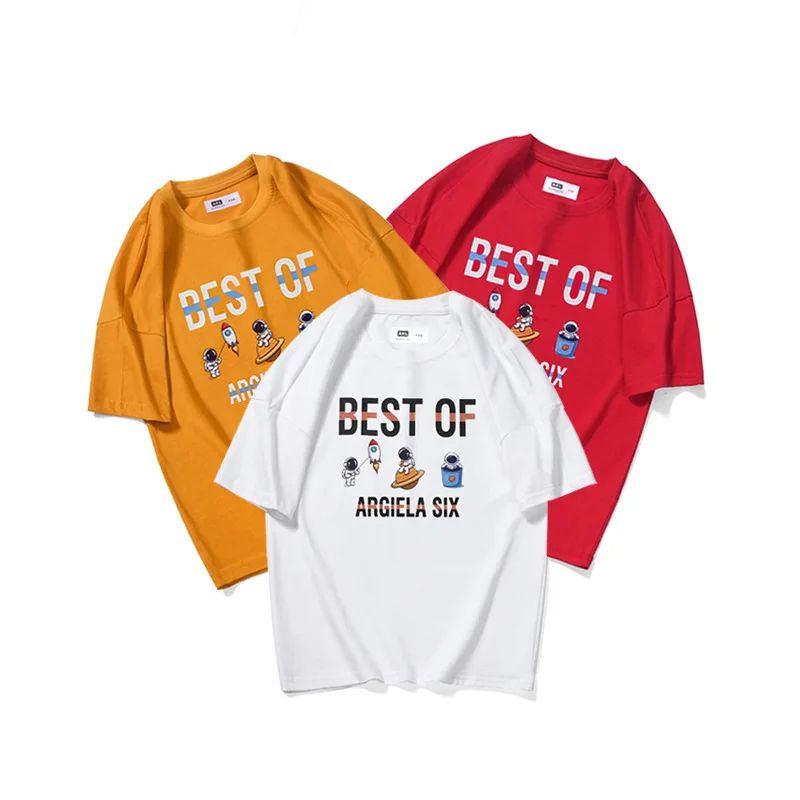 

Loose Teen Boys T-shirts Hippop Oversize Teenager Children Tees Cotton Summer Tops Kids Clothes