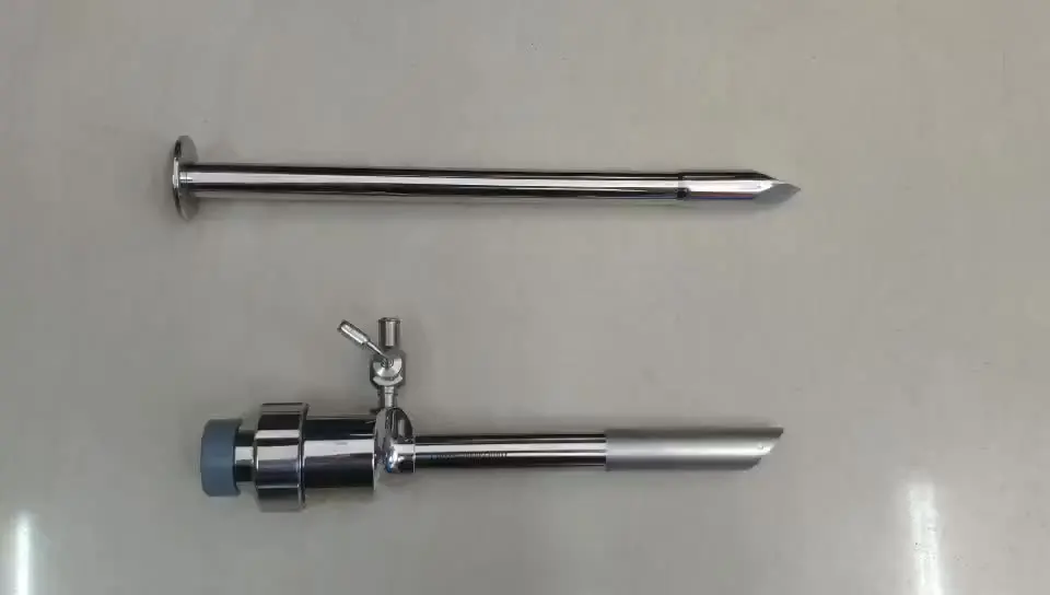 

10mm Surgical laparoscopic instruments stainless steel autoclavable reusable bladeless trocar with sealing cap