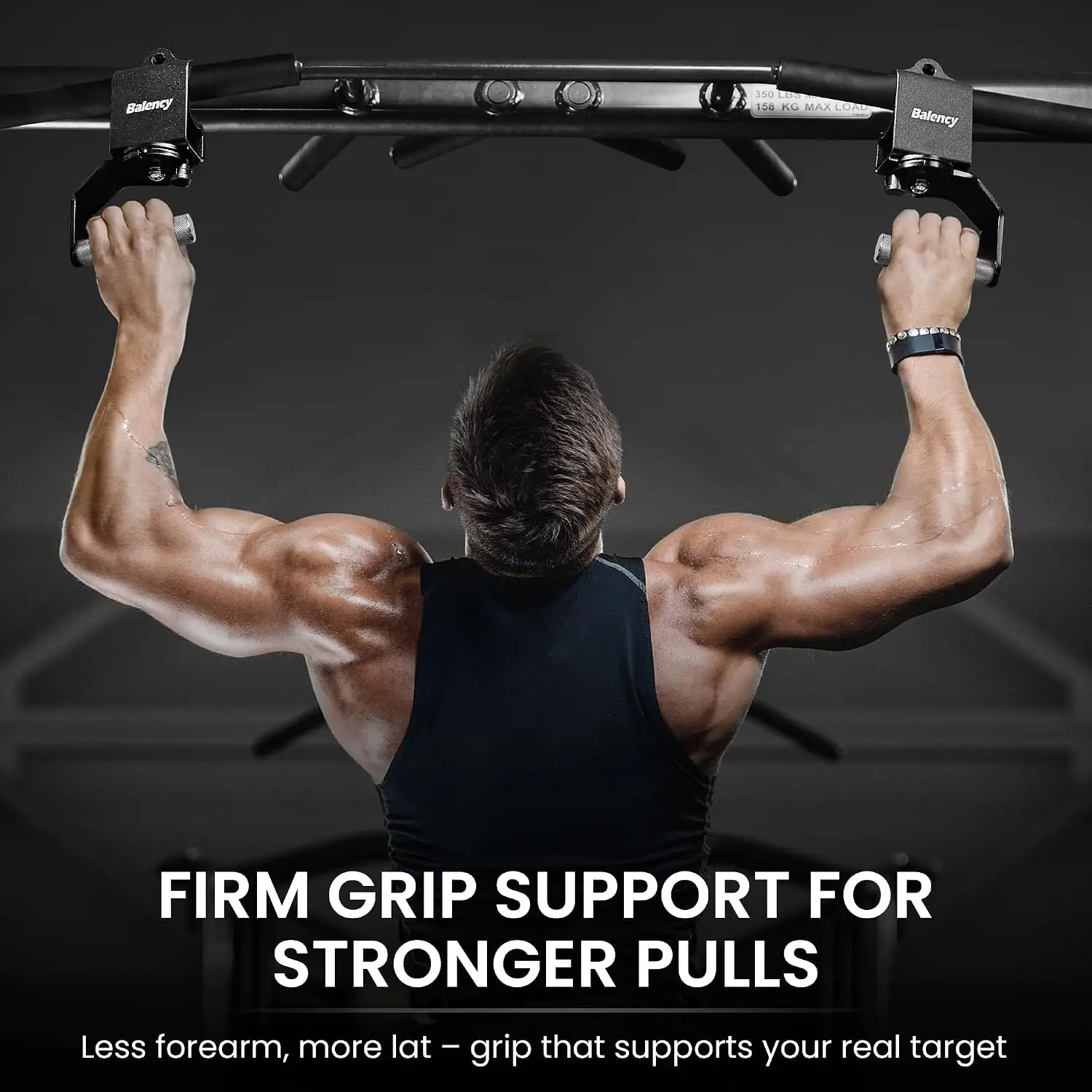 Adjustable Neutral Grip Pull Up Handles, 360° Rotating, Non-Slip, Heavy Duty for Barbell & Cable Machines