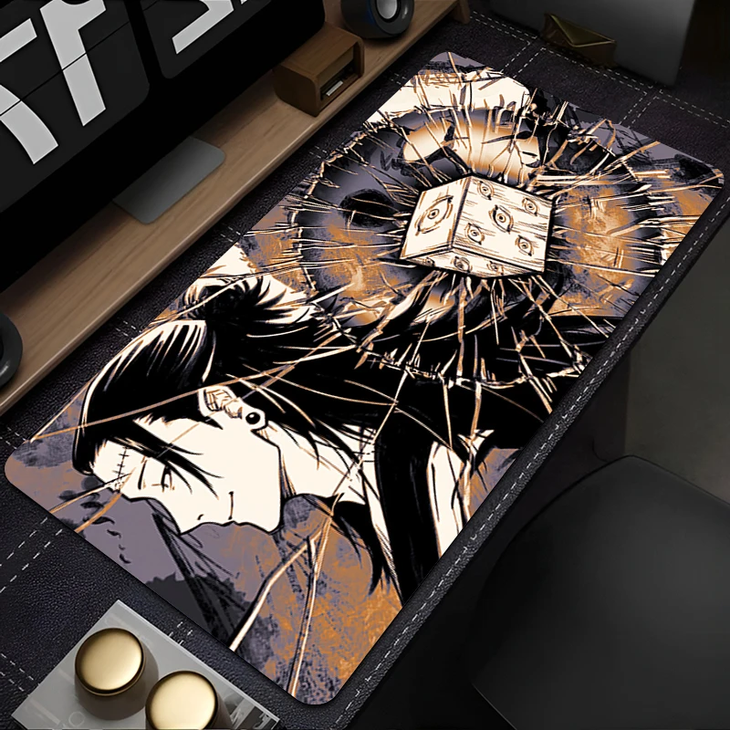Design sense Mouse Pad Large Gamer Gaming J-jujutsu Kaisen Geto Speed Keyboard Rubber Lock Edge Desk Mat Office Laptop mousepad