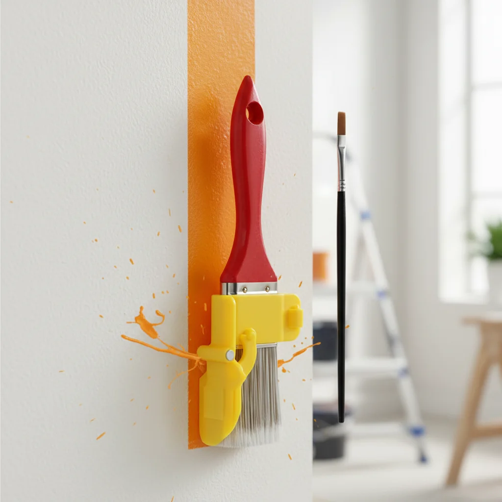 

Professional Corner Paint Brush Set 2 Pcs for Walls and Ceilings Handheld Edger Tool with Clean Cut for Latex Paint