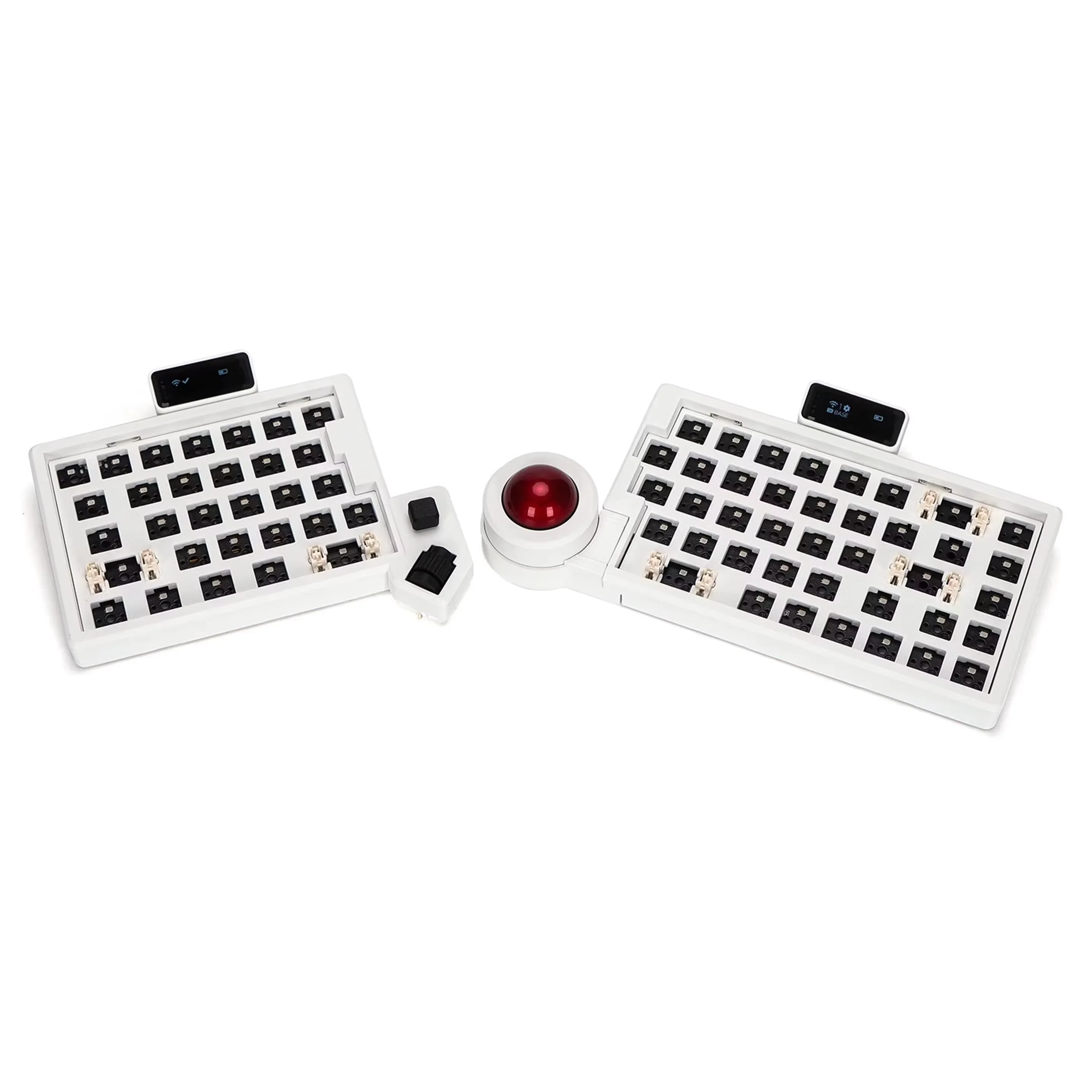 オフセットキー分割キーボード、トラックボール付きデュアルモード有線
