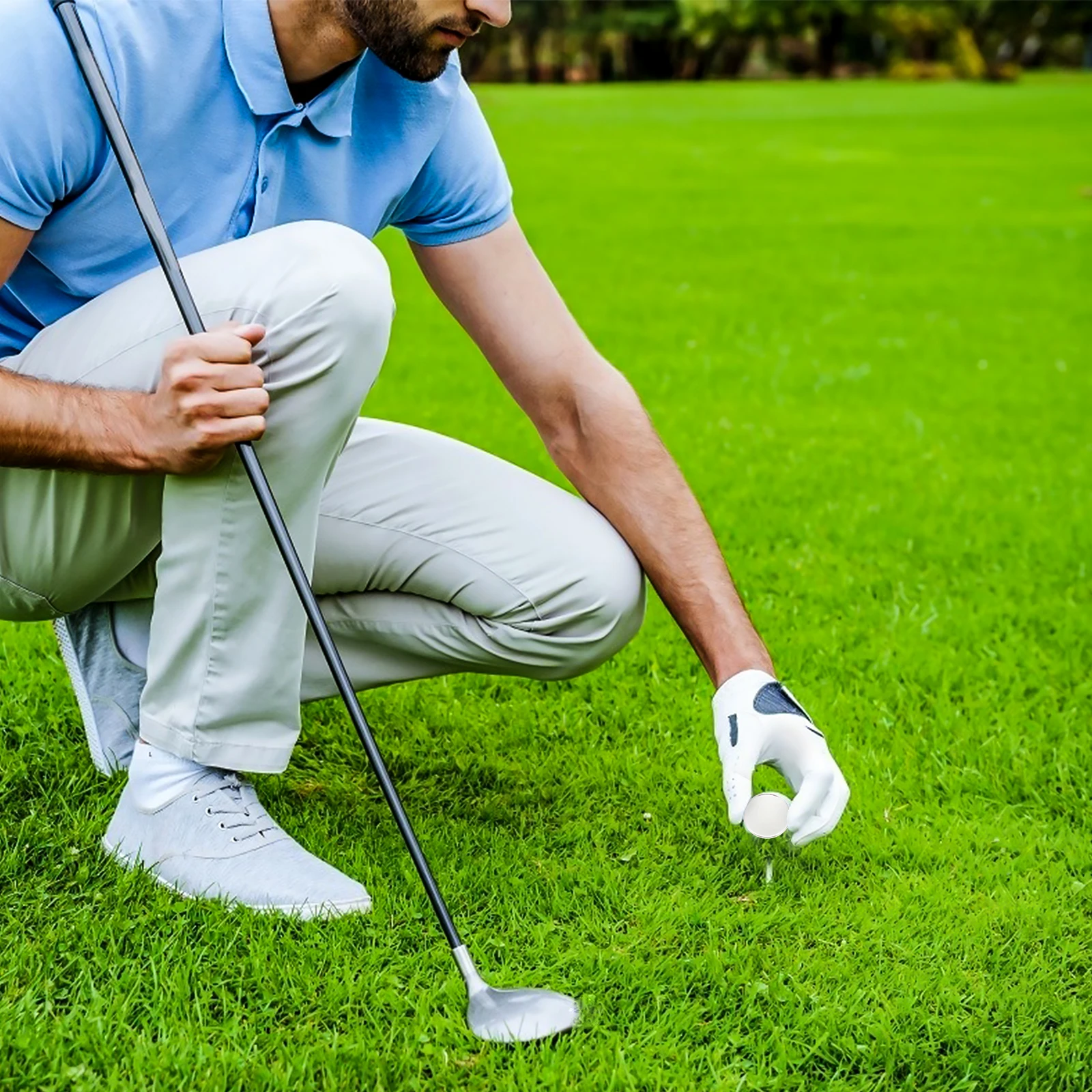 

4Pcs Golfs Ball Position Markers Iron Strong Marking Tools for Golfers Professional Outdoor Use Golfs Ball Positioning Markers