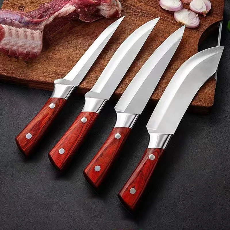 Boning Knife Meat Cutting Butcher Cleaver Carving Knife Stainless Steel Sharp Slicing Chef Utility Kitchen Knife Kitchen Utensil