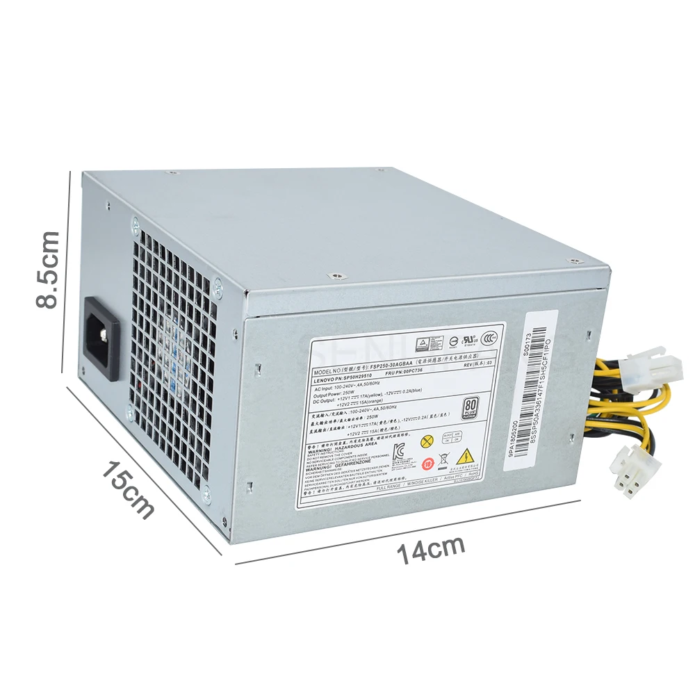 Buena calidad para Lenovo 4600 6600 6900 8600 4900 10Pin 250W PSU HK350-12PP HK350-55BP 00PC736 PCE026 FSP250-30AGBAA