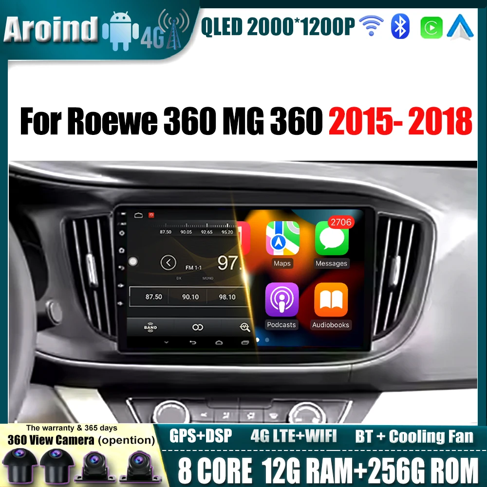 

9‘’ Touch screen For Roewe 360 MG 360 2015 2016 2017 2018 Android Auto Video Multimedia Player Intelligence GPS Navigation Too