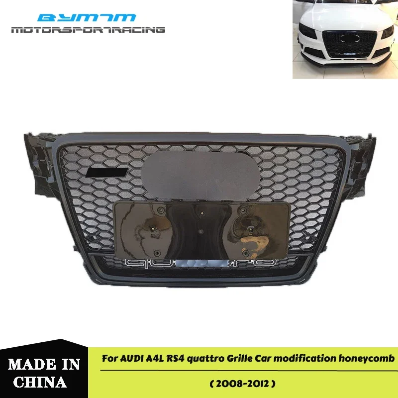 Car modification honeycomb For quattro RS4 Style Front Bumper Grille For AUDI A4L B8 2008-2012