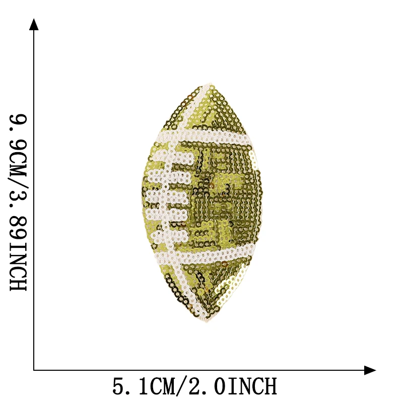 Glitzernder Rugby-Aufnäher zum Aufbügeln für Kleidung, Outdoor-Aufkleber, Jacke, bestickt, zum Nähen, Stoff, Kinderstich, Thermo-DIY, Nas Vendki Mochila – Detail 2