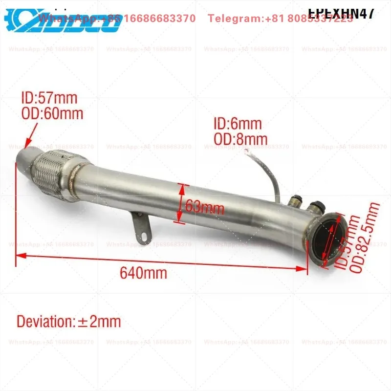 EPMAN Stainless Steel Turbo Exhaust Downpipe for  Serie 3 E92 E93 320d N47 Engine EPEXHN47