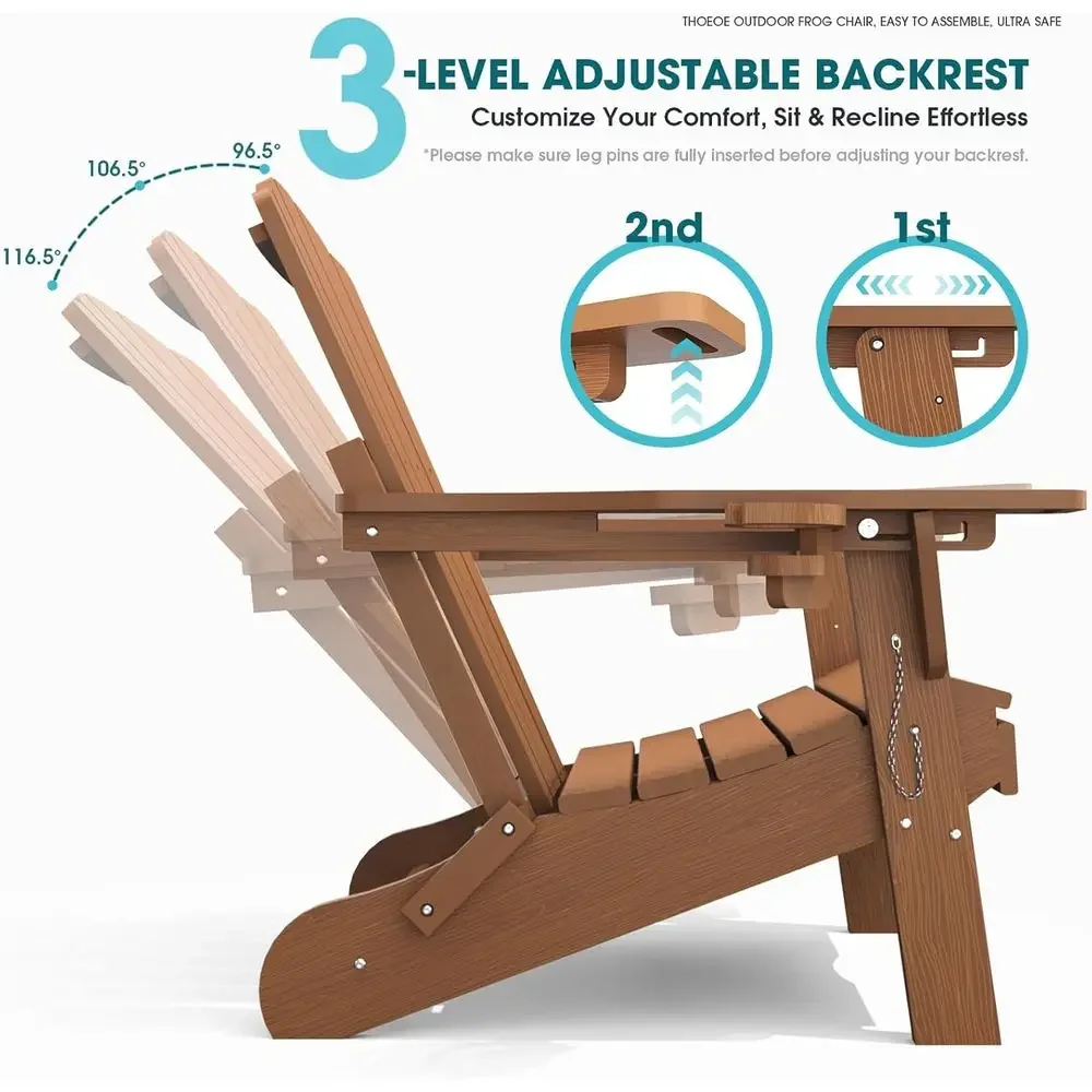 

Activity ProductAdjustable Adirondack Chair With Retractable Ottoman, P Olding Adirondack Chairs With Ootrest 2-in-1 Cup Holder,