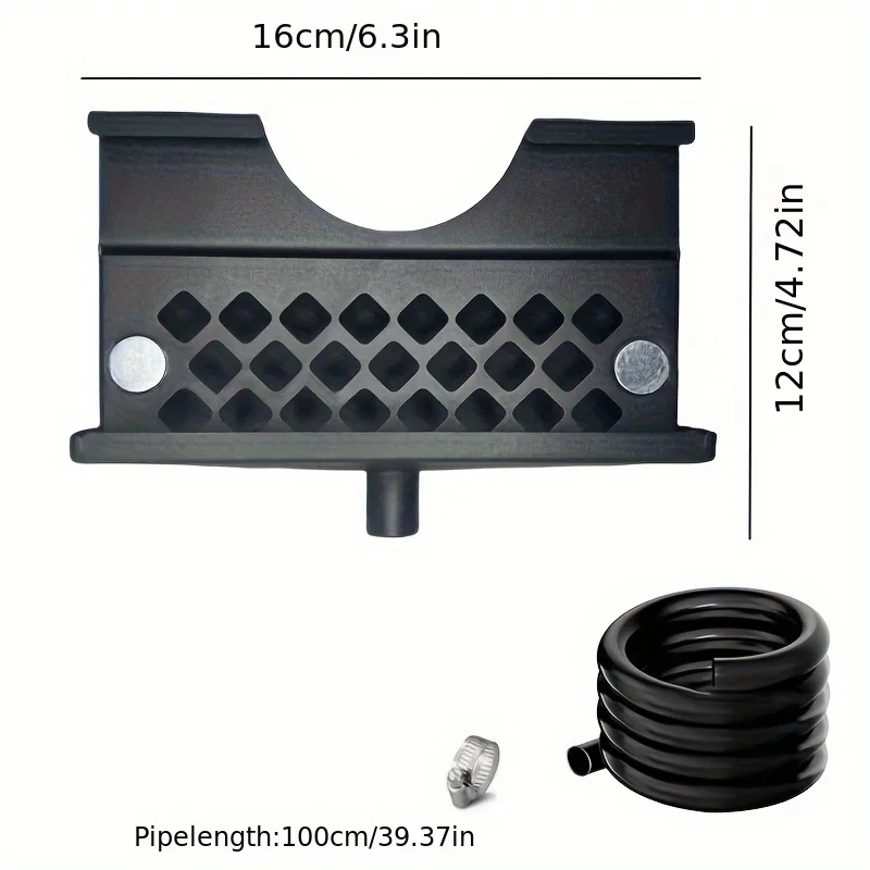 ماسك الشحوم المغناطيسي من الحجر الأسود ، قمع تصريف الشحوم الخلفي ، ترقية منع الانسكابات ، بطانات مصيدة مدمجة