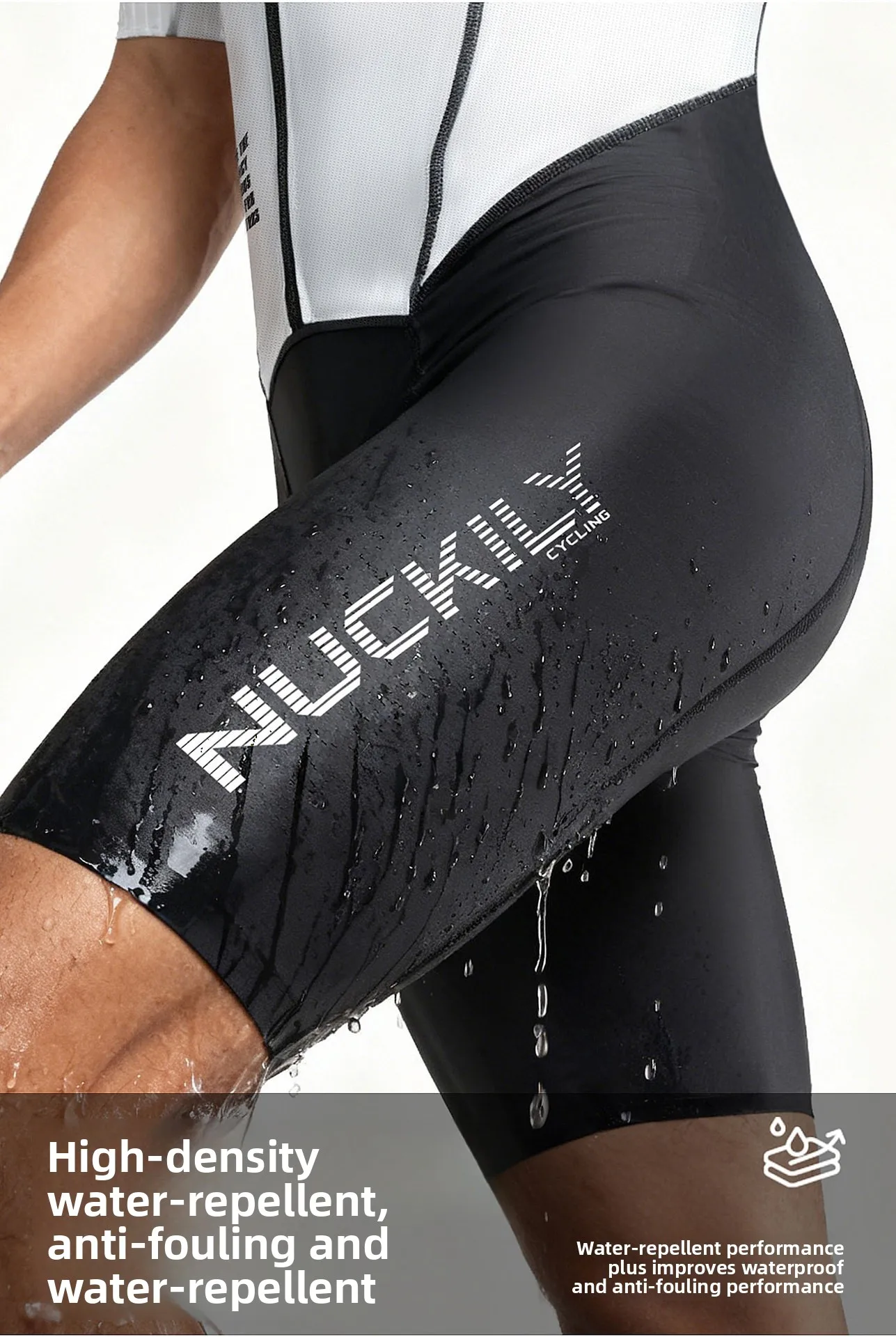 NUCKILY Herren Triathlon-Anzug Ironman Trisuit Ärmellos Radfahren Laufen Schwimmen Einteiliger Kompressionsanzug Schnelltrocknend Aero Rennanzug Pro – Detail 12