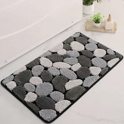 Water Absorbtion Anti Slip Bathroom Mat Thickened Bathroom Carpet Long Hair Carpet Machine Washable Durable Toilet Floor Mat