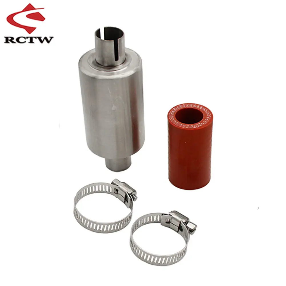 High-Quality Aluminium Tuned Exhaust Pipe or Muffler Silencer Kit for ZENOAH CRRC RCMK QJ Petrol Marine Engine RC Gas Boat Parts