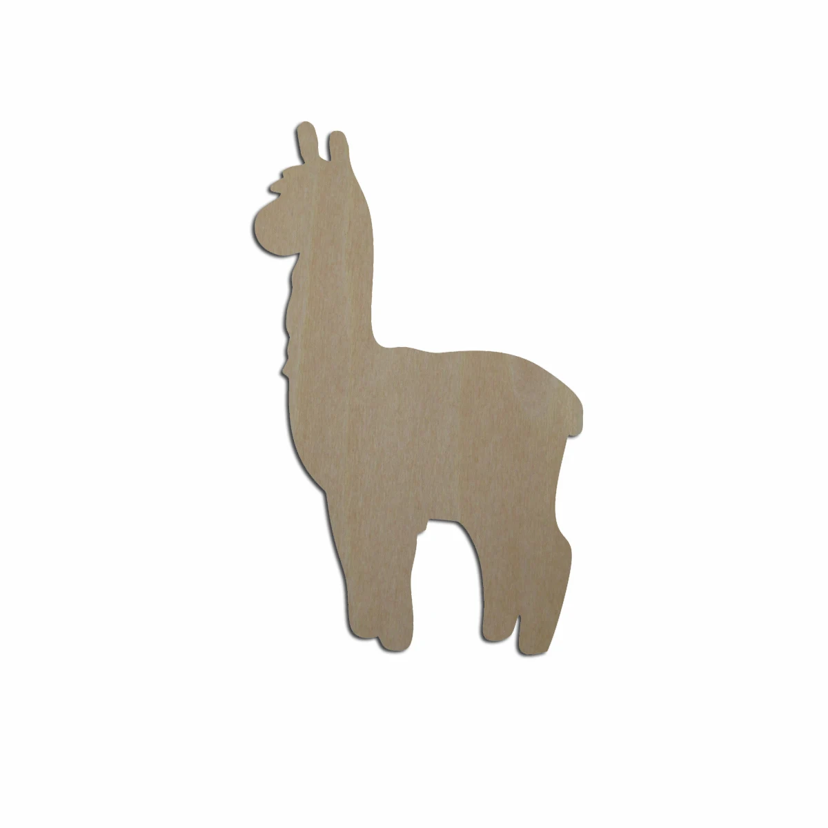 Alpaca Unfinished Blank Wooden Wild Animal Laser Cut Out Wood Shape Craft Supply Woodcraft Cutout