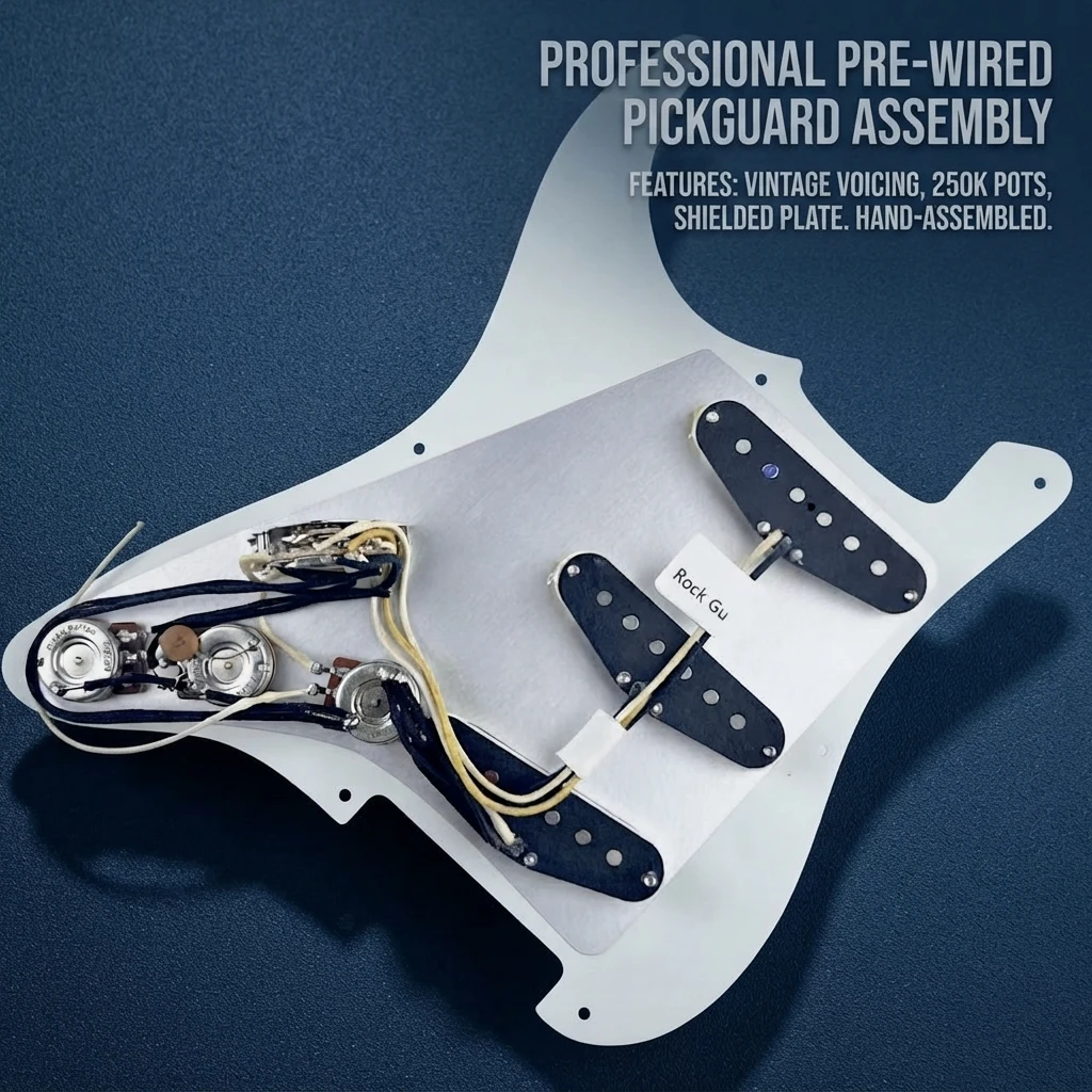 Texas Special SSS Loaded Strat Pickguard, ST Style Single Coil Pickups Prewired Control Plate Assembly, Guitar Replacement Parts