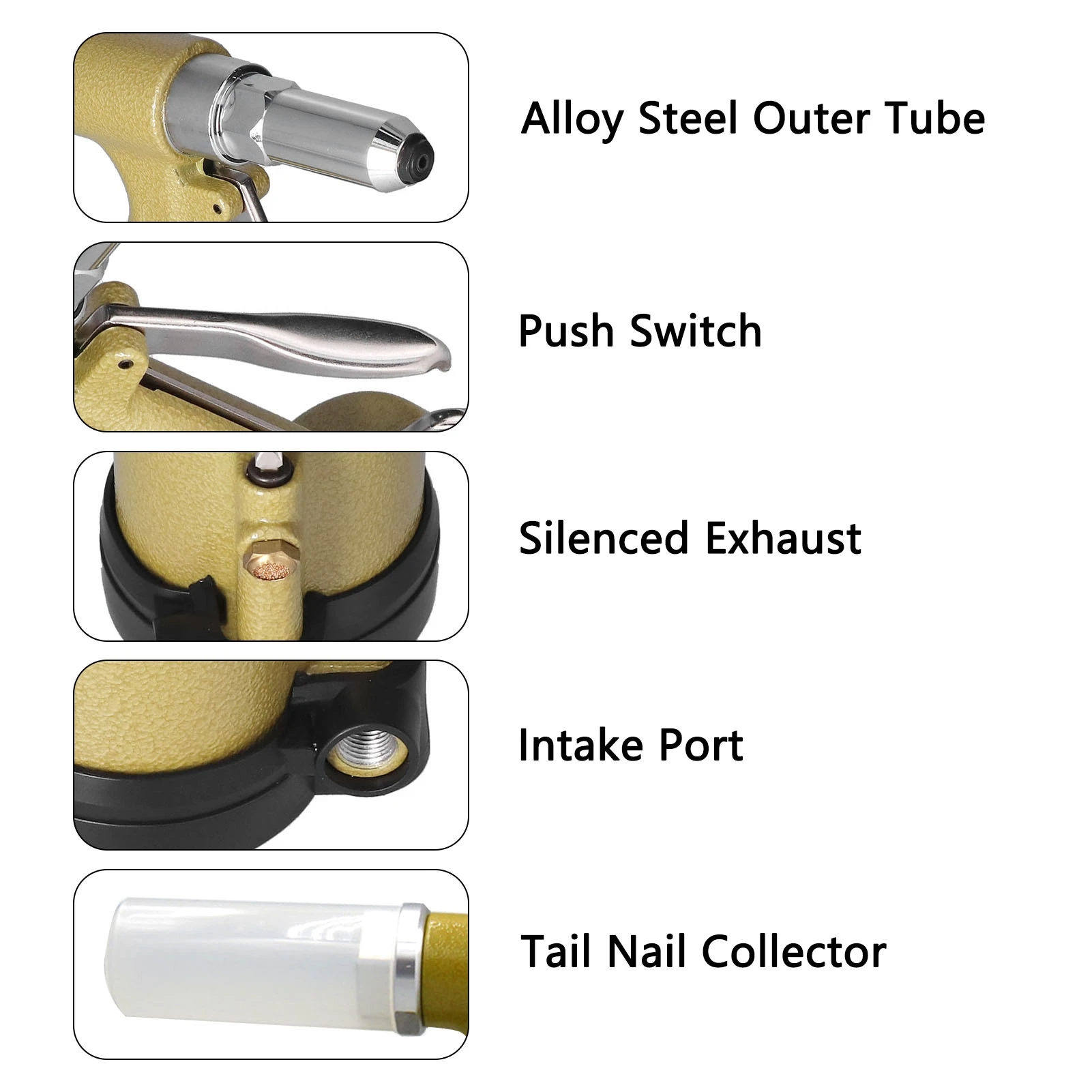 KP-701 هوائي المبرشم اسطوانة قصيرة الطيران غلاف من الألومنيوم معا الهواء برشام بندقية الهيدروليكية أداة التثبيت مجموعة أدوات #6