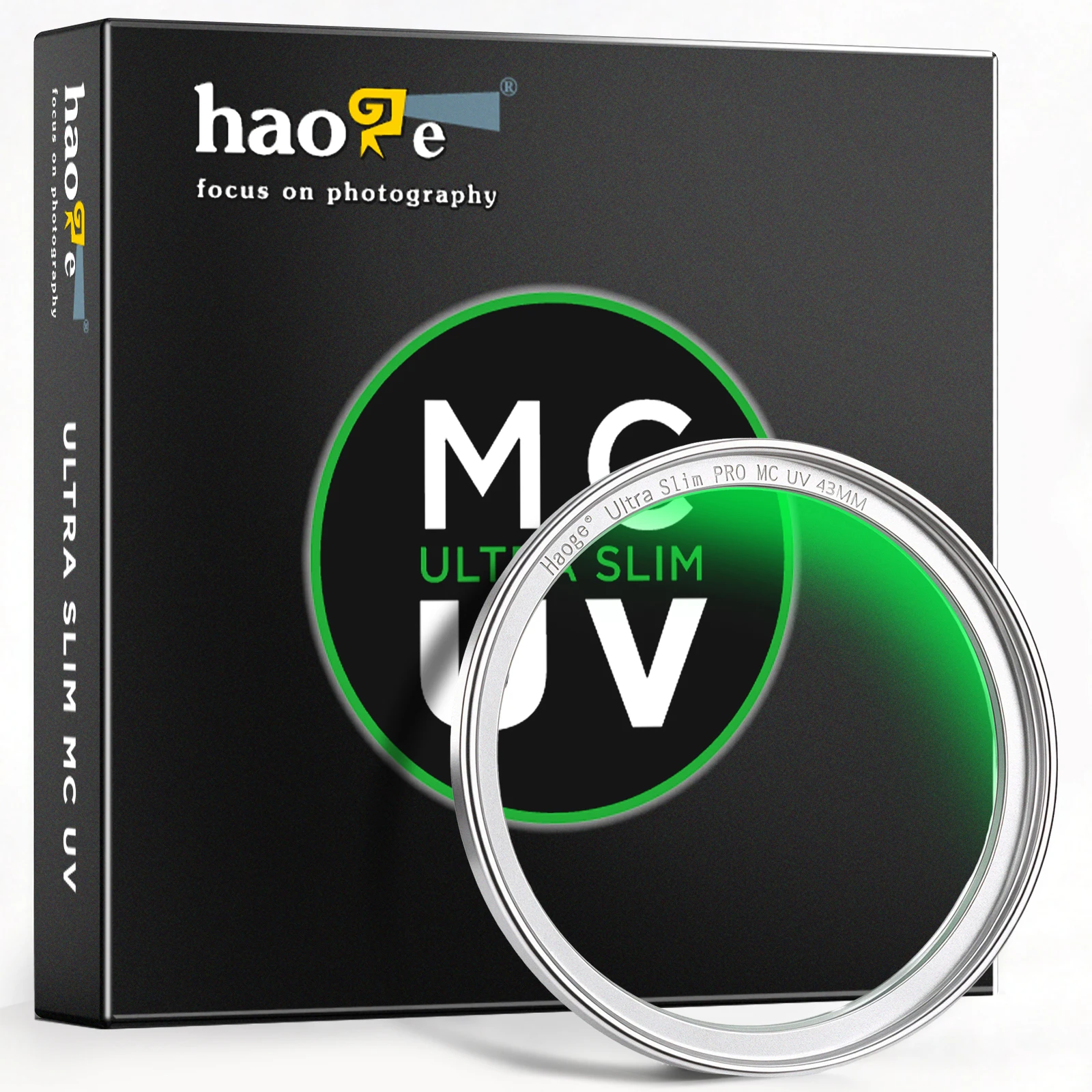 Haoge Silver 39/43/46/49mm MC UV Lens Protection Filter for Leica Camera Lens Optical Glass Ultra Slim 18 Multi-Layer Coatings