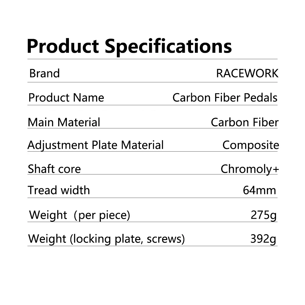 RACEWORK CARBON Rennrad Clip-in Pedale Superleichte Carbonfaser-Rennrad-Selbstverriegelnde Pedale mit Verriegelungsplatte – Detail 3