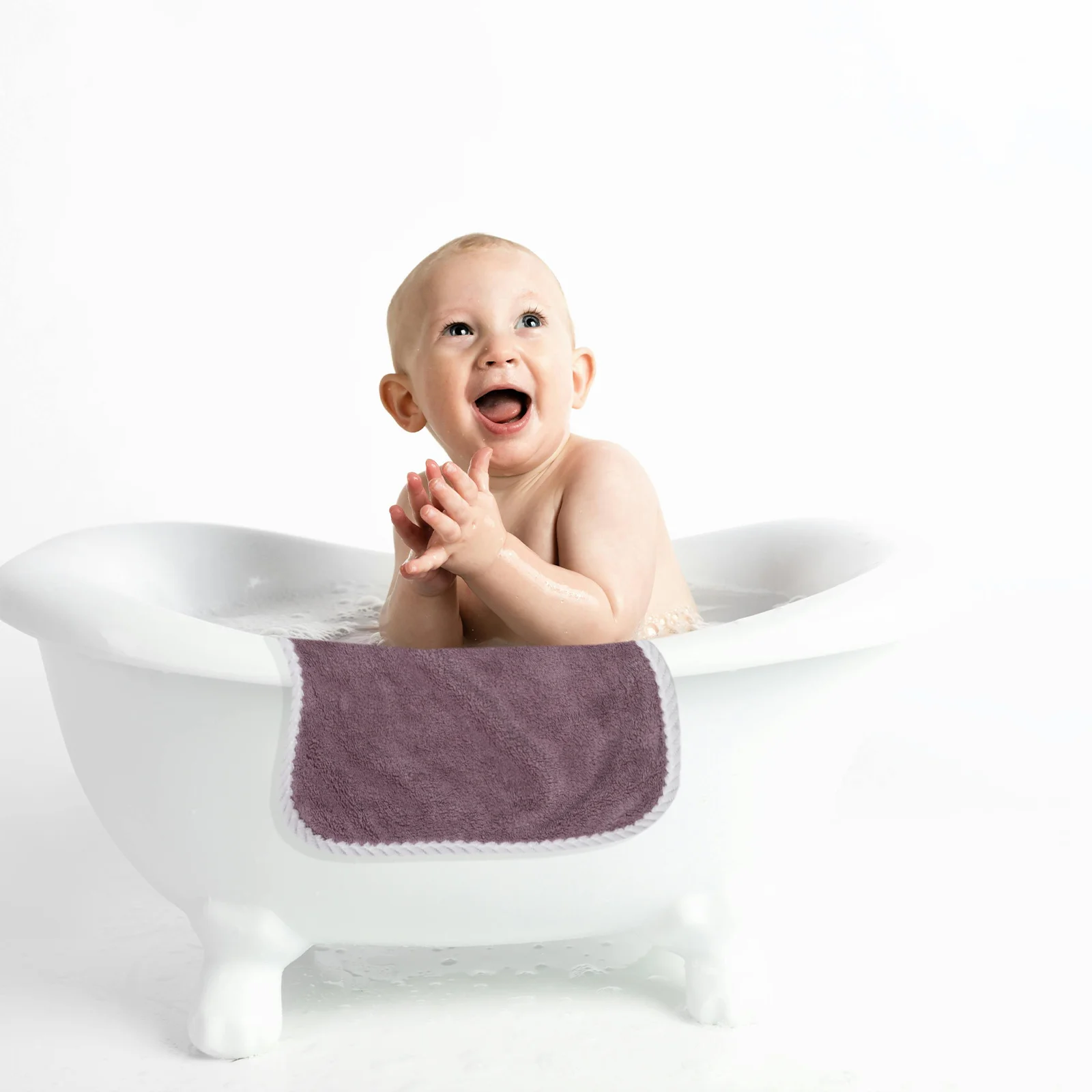 8Pcs Flannel Baby Washcloth Soft Hanging Loop Absorbent Hand Towels Newborn Toddler Face Towels Kitchen Bathroom