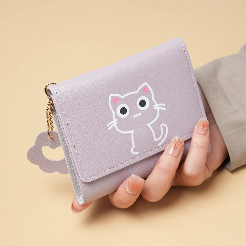 New Short-style Purse Female Fashion Small Student Pocket Purse Cute Large Capacity Multi-card Wallet