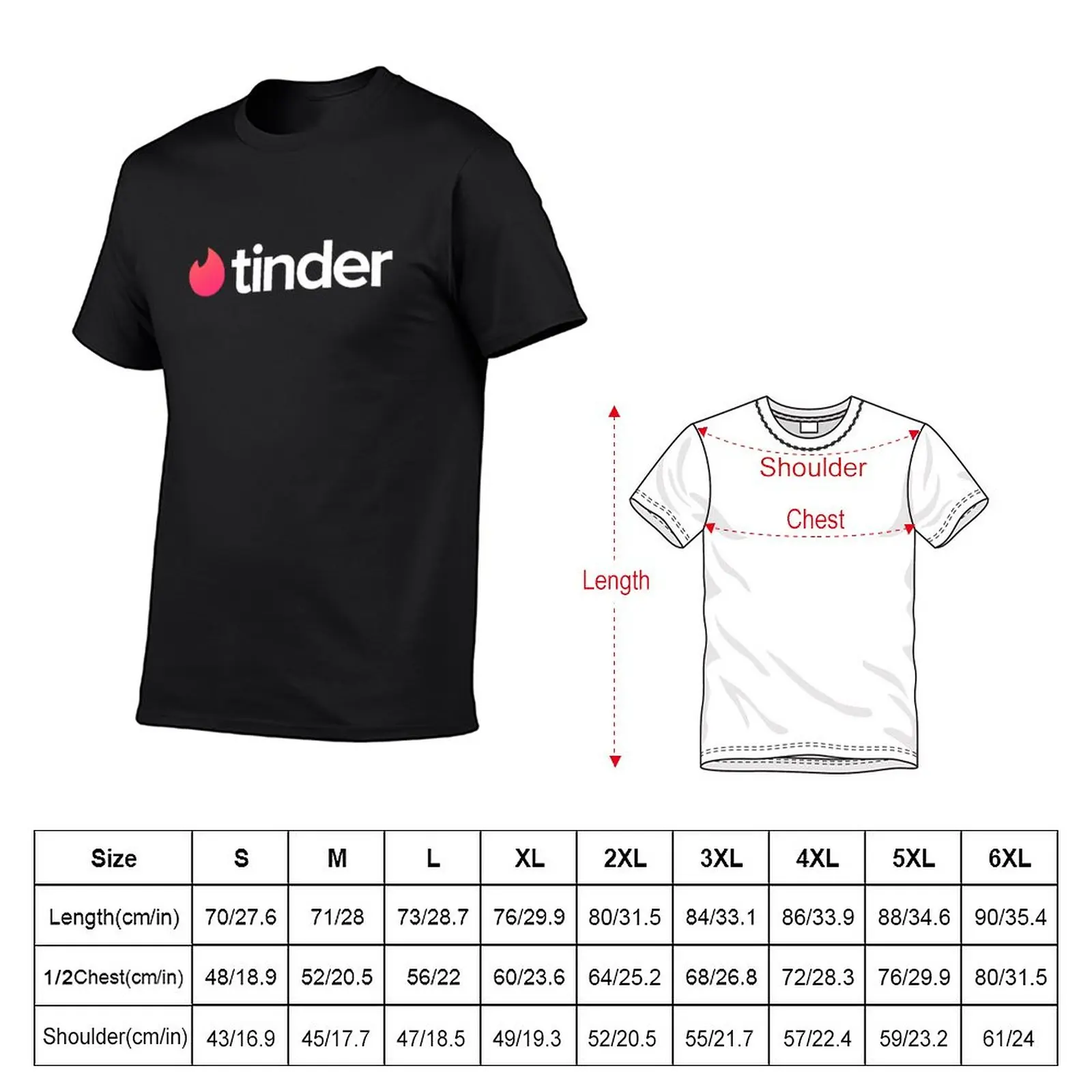 New Tinder T-Shirt quick drying shirt vintage clothes black t shirt funny t shirt clothes for men